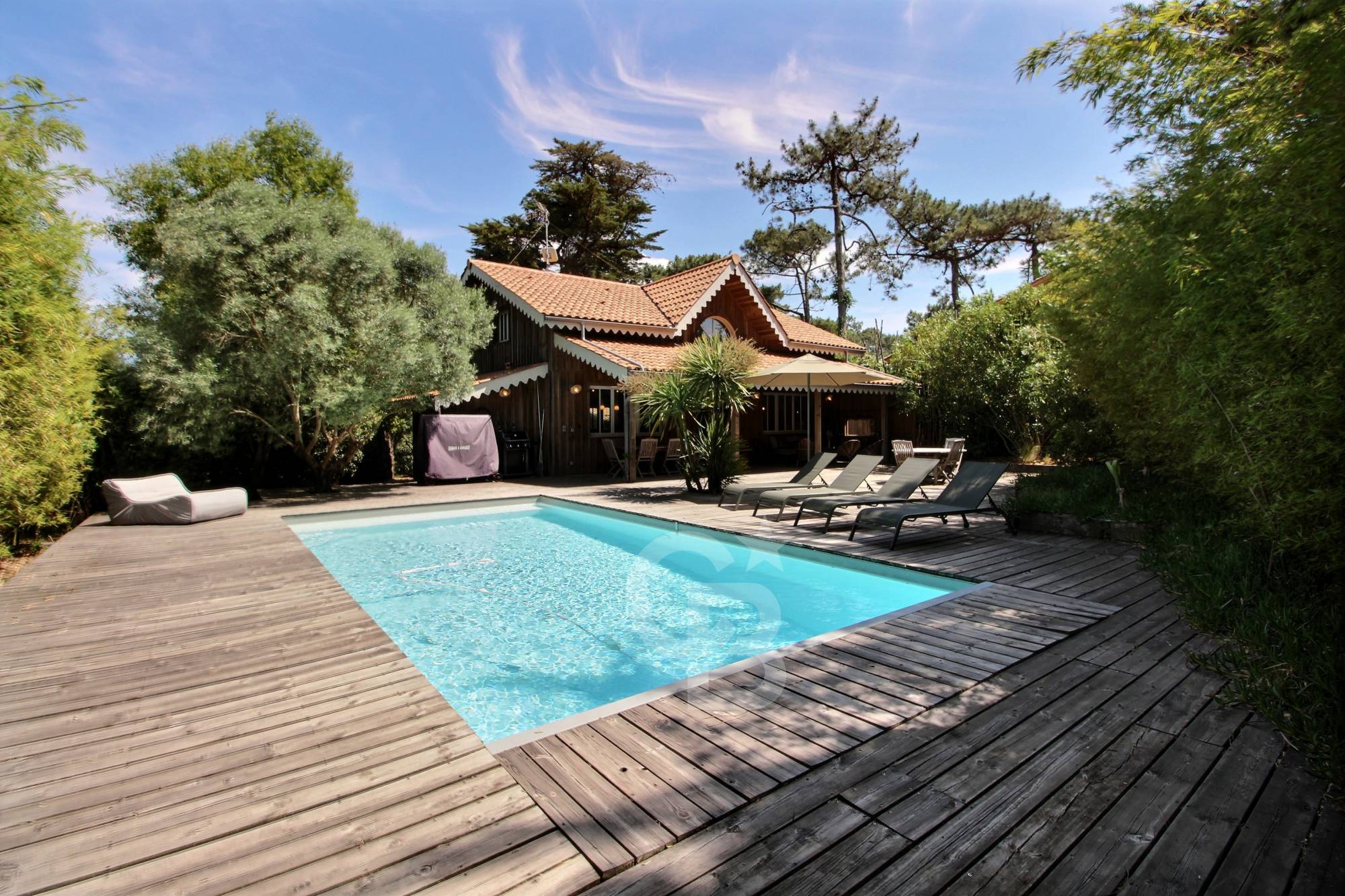 Location villa 4 chambres avec piscine chauffée - Cap-Ferret