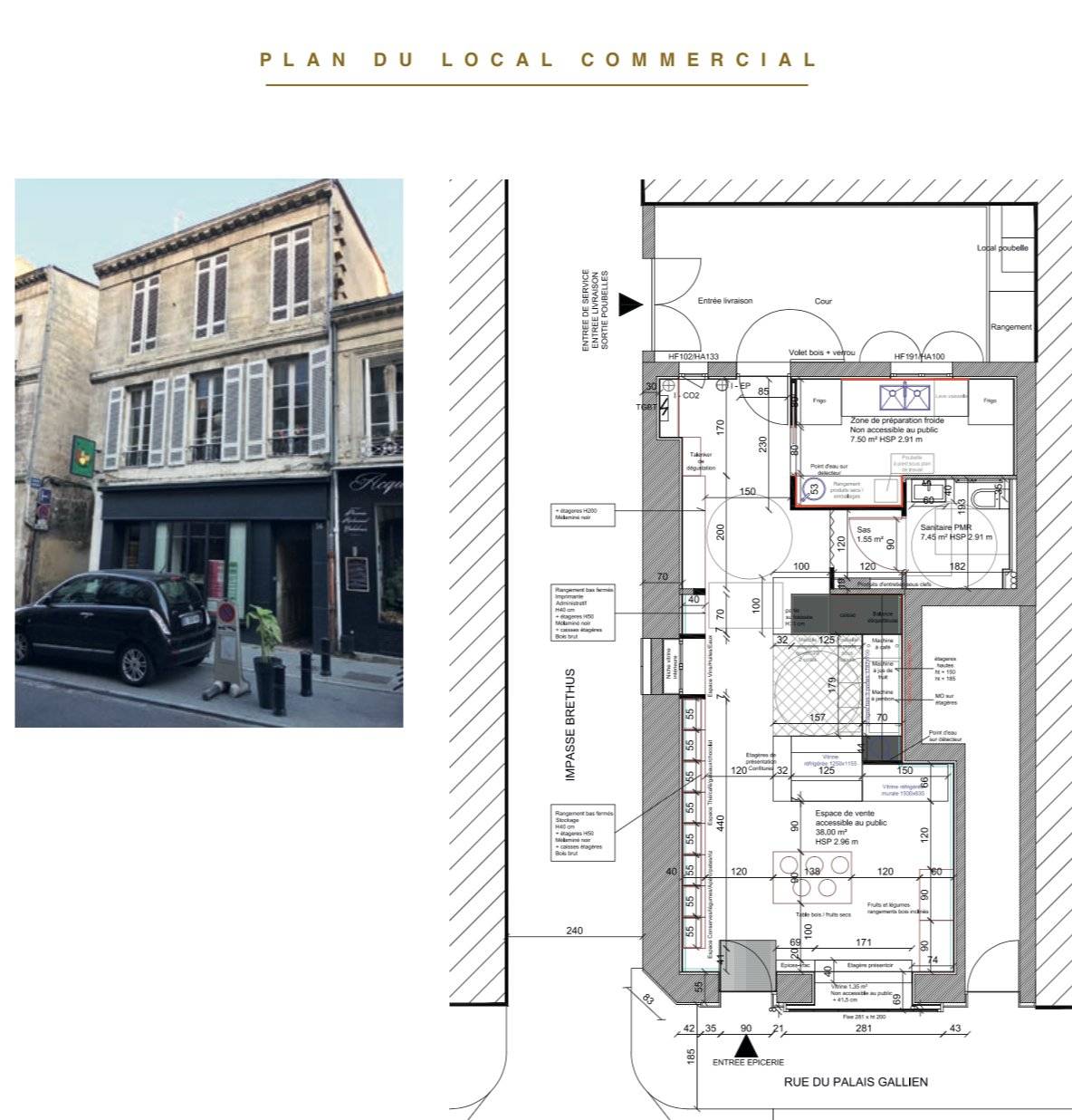 Local commercial idéal investisseur à vendre au coeur de BORDEAUX