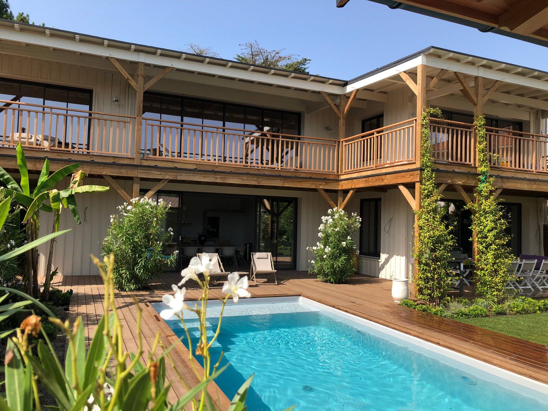 Villa contemporaine 6 chambres avec piscine - Cap Ferret Centre