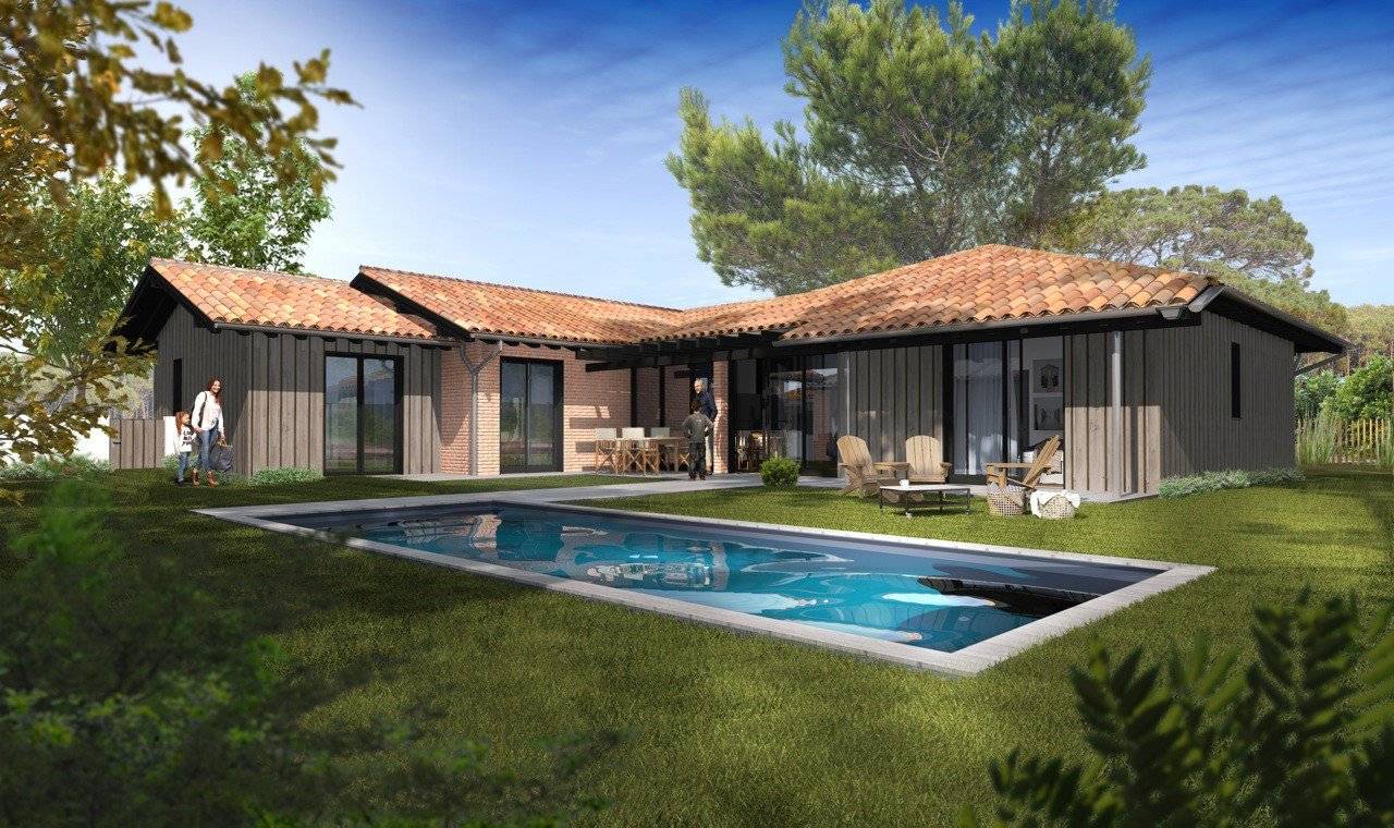 Maison de standing neuve construction en cours à vendre proche centre LA TESTE DE BUCH