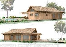 Vente projet construction de cabane en bois cap ferret 44ha