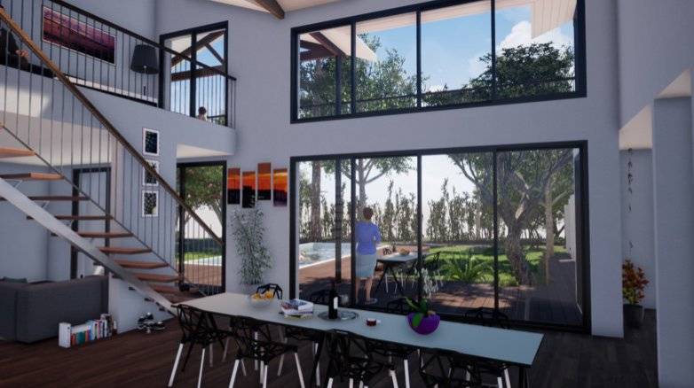 Vente magnifique projet de villa contemporaine haut de gamme neuve avec piscine au Moulleau ARCACHON