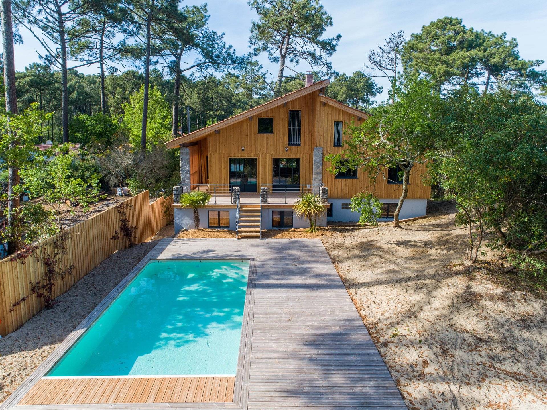 villa en bois a vendre au petit piquey