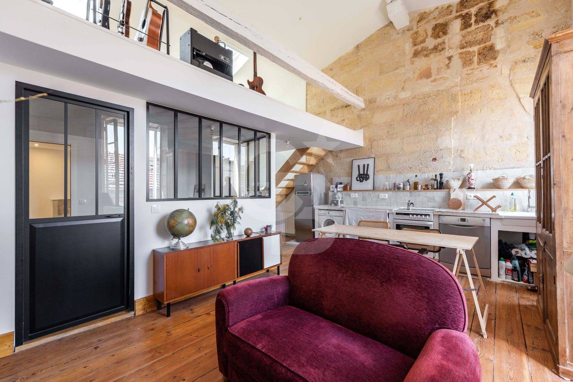 Achat magnifique appartement T2 bis rénové BORDEAUX SAINT MICHEL
