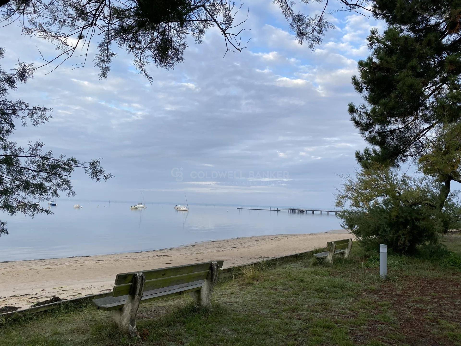 Terrain avec projet de villa vue sur le bassin - Andernos