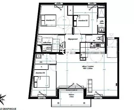 Appartement 4 pièces avec balcon à proximité du Bassin, Andernos 