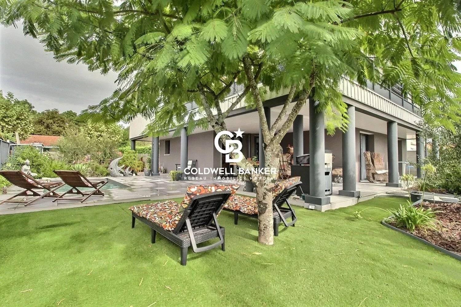 Maison à vendre à Lanton – villa neuve vue bassin avec terrasses, piscine et ascenseur