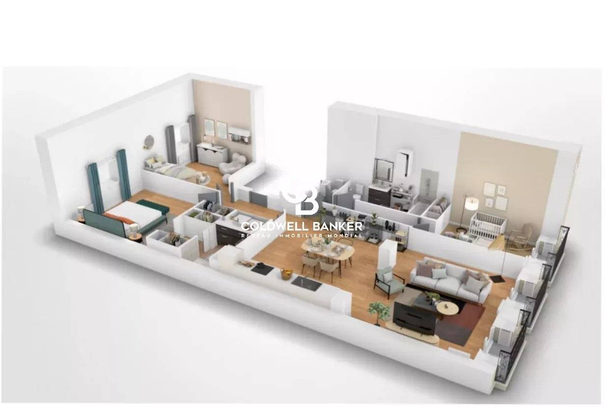 Appartement à vendre à Bordeaux - Palais Gallien, T4 traversant, balcon filant, rénovation soignée