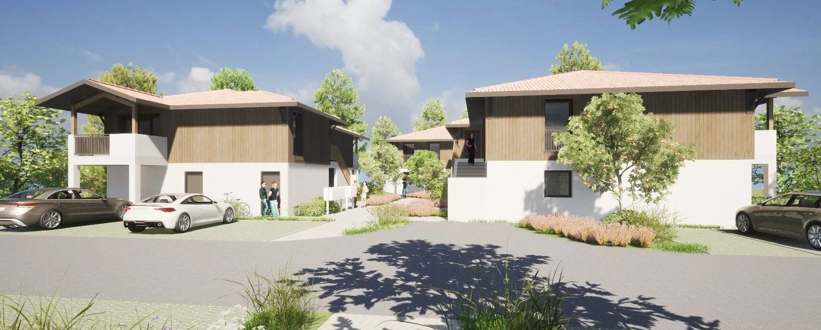 Programme neuf à Biscarrosse - 5 appartements T3 avec extérieur, centre-ville, frais de notaire réduits