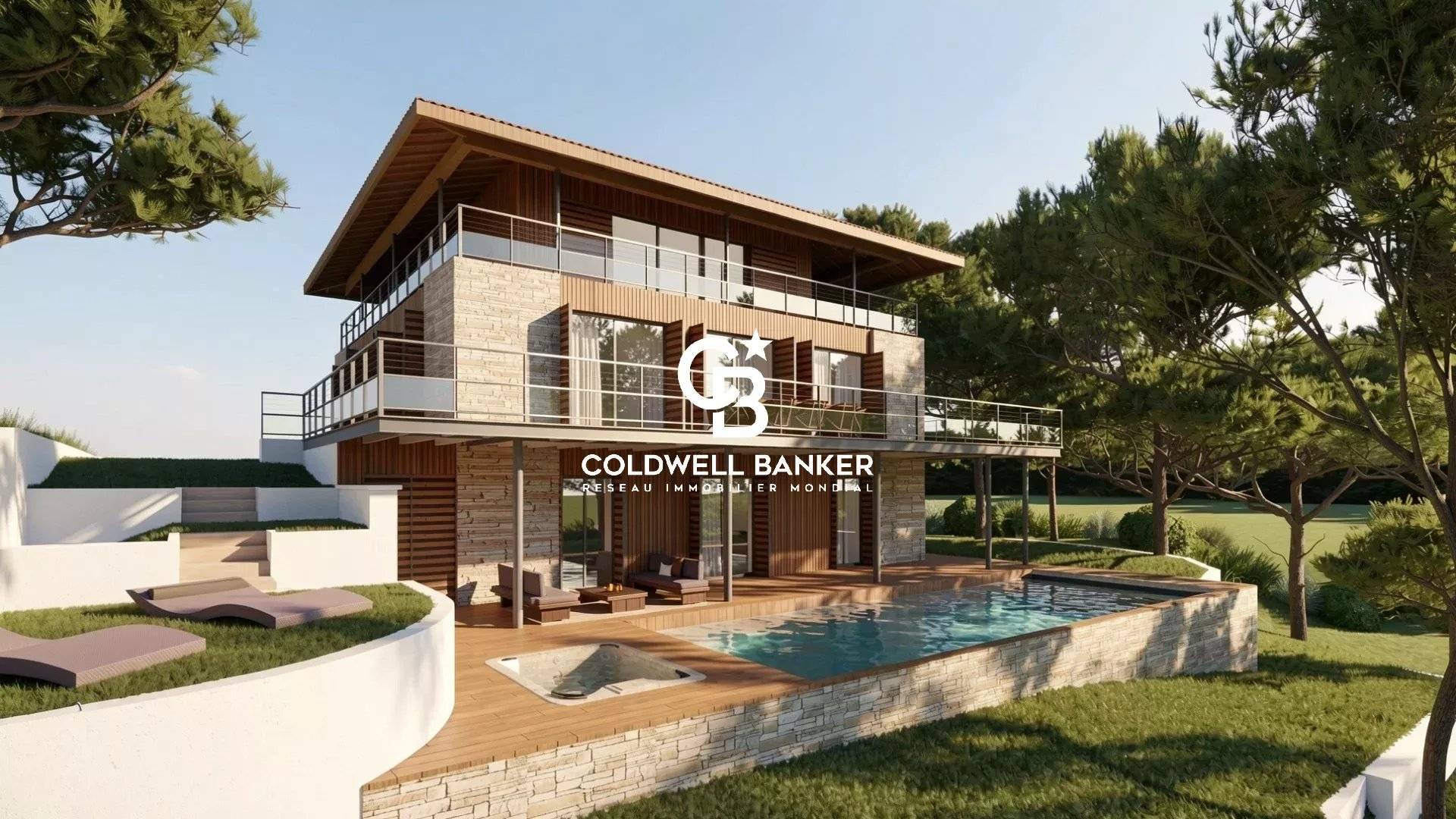 Maison à vendre Arcachon Pereire - projet villa 6 chambres vue bassin piscine terrain 900 m²