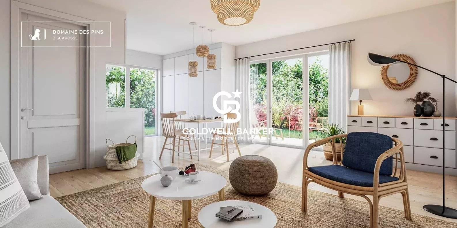 Appartement à vendre Biscarrosse - T3 en rez-de-jardin avec terrasse, jardinet et parking en cœur de ville