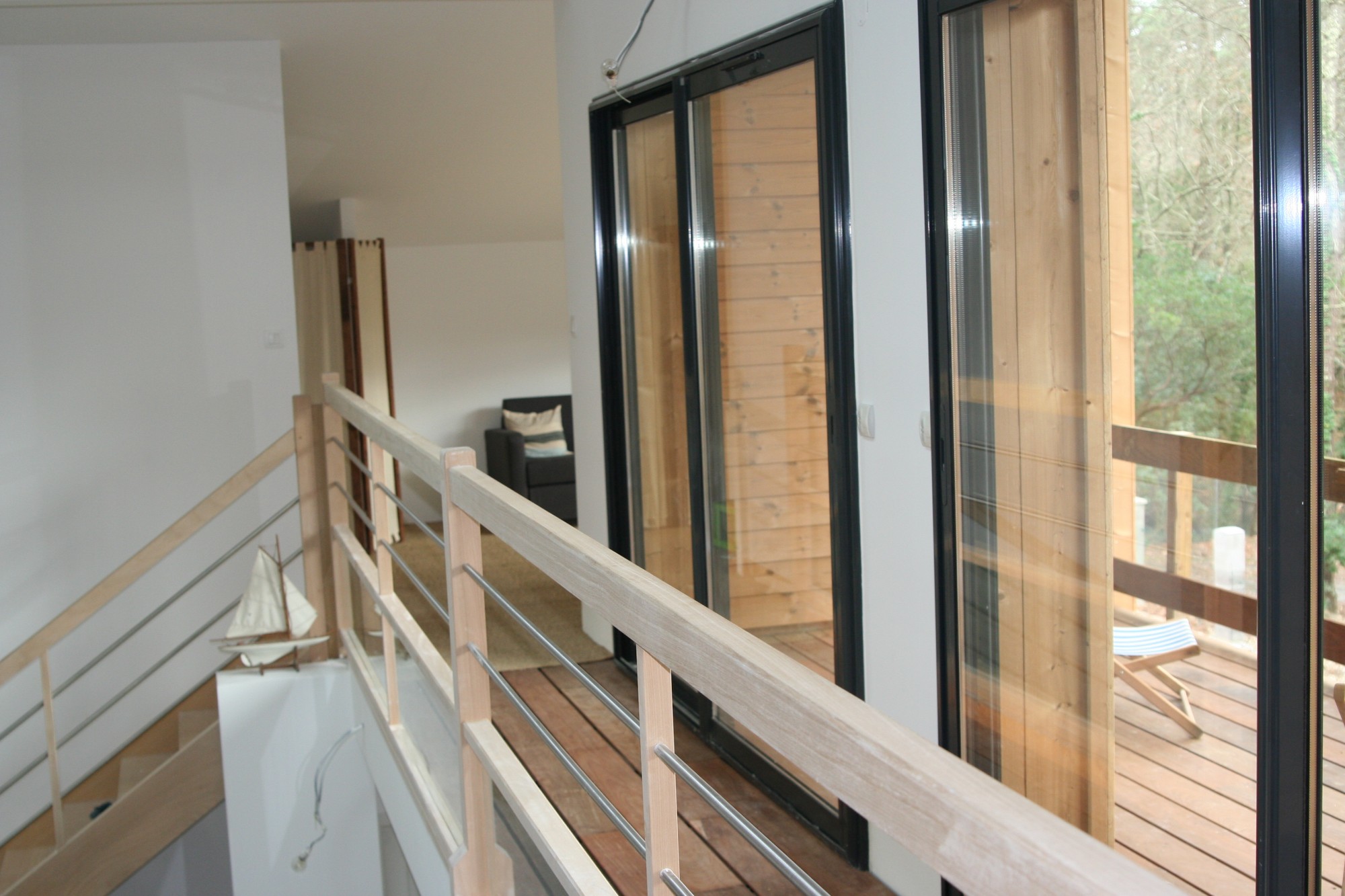 étage avec balcon en bois Pyla sur mer