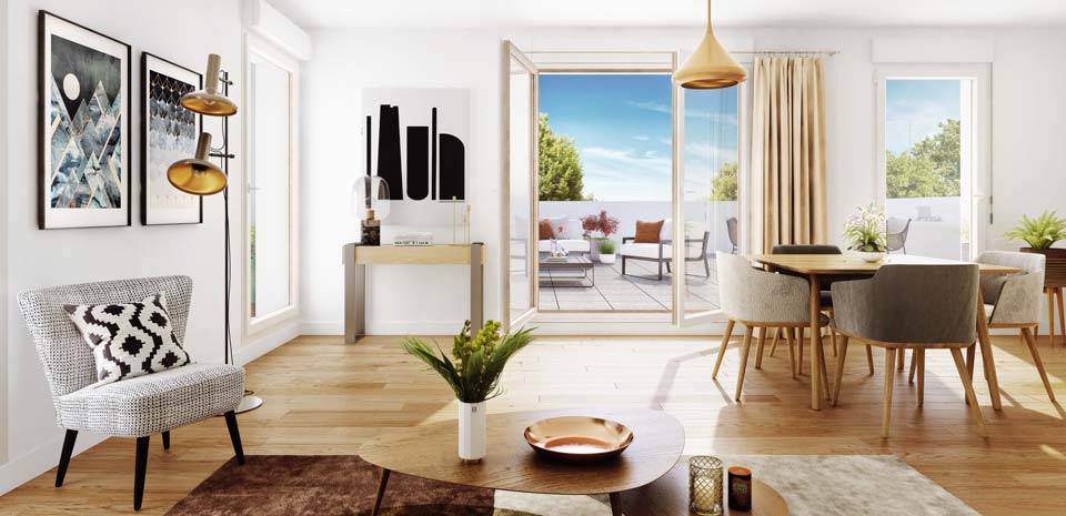 Programme immobilier neuf avec terrasses