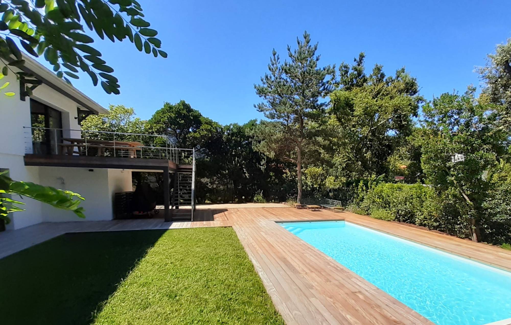 Location grande villa contemporaine 6 chambres avec piscine chauffée - Arcachon Le Moulleau