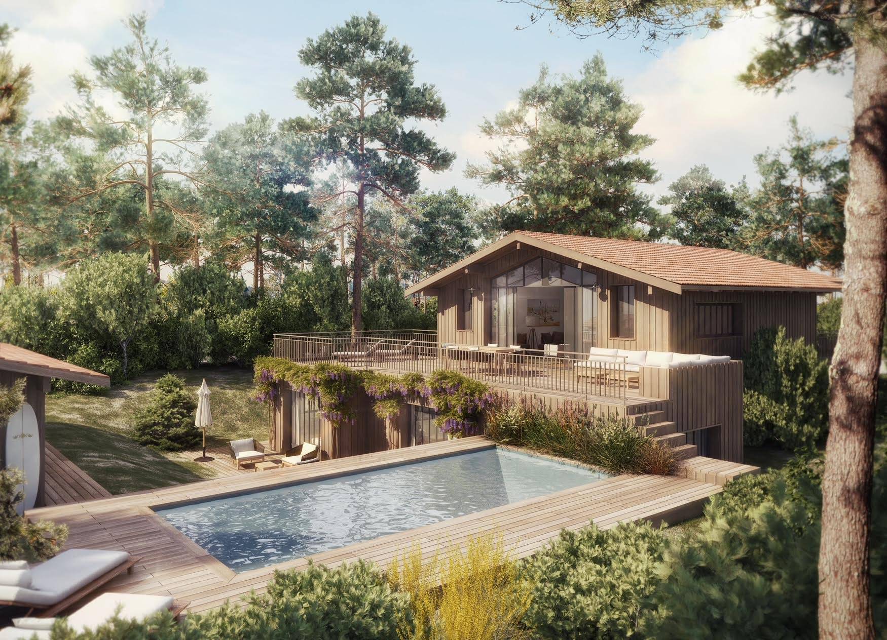 Terrain pour projet de villa bois neuve CAP FERRET à vendre