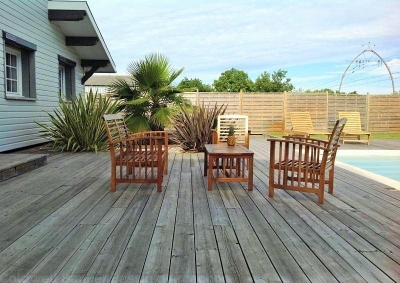 acheter une villa avec piscine et terrasse en bois à la teste de buch sur un grand terrain