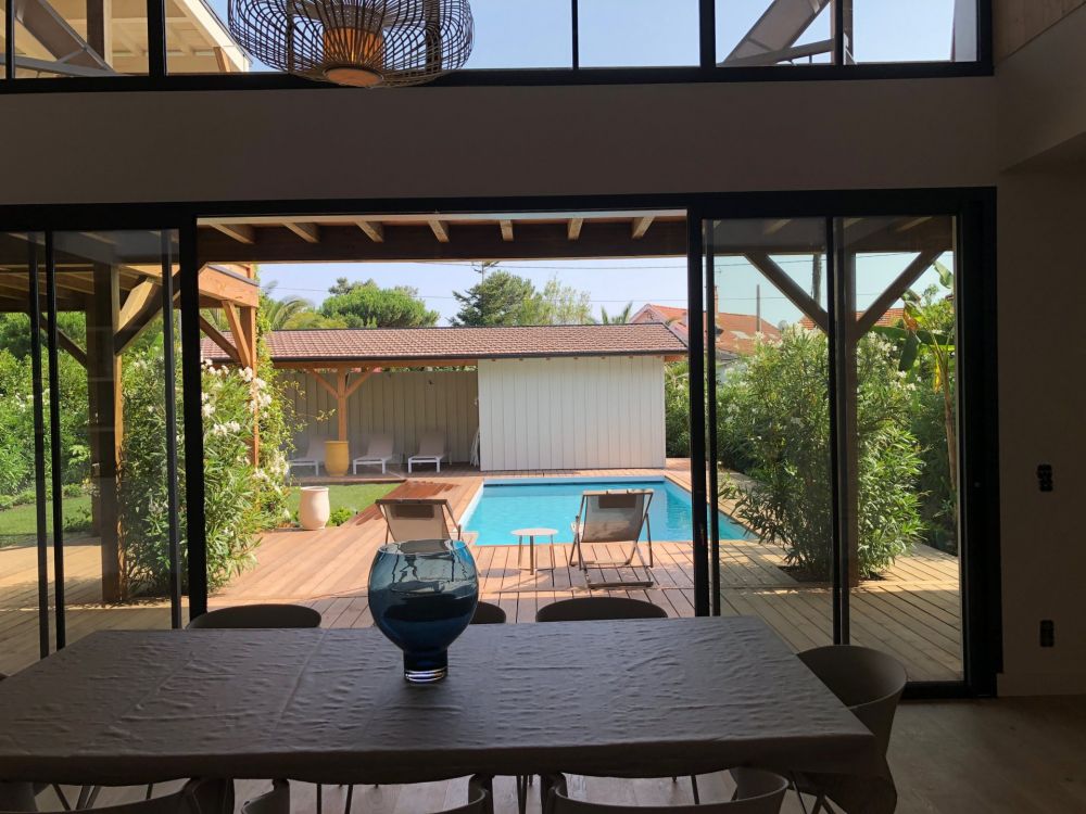 Villa contemporaine 6 chambres avec piscine - Cap Ferret Centre