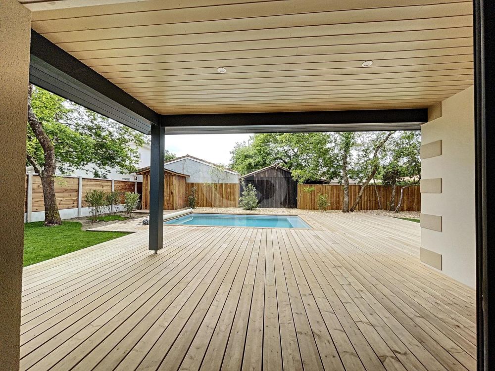 Vente belle maison arcachonnaise neuve 4 chambres avec piscine GUJAN-MESTRAS