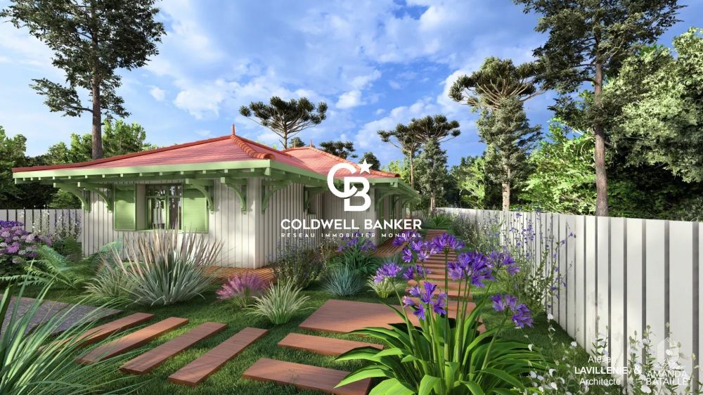 Terrain à vendre à Lège-Cap-Ferret - permis pour villa bois contemporaine avec piscine proche bassin