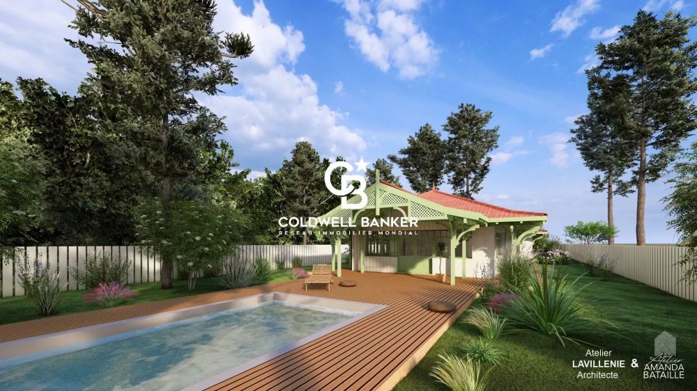 Maison à vendre à Lège-Cap-Ferret – projet à rénover ou à reconstruire, terrain de 1100 m² proche plage à Claouey