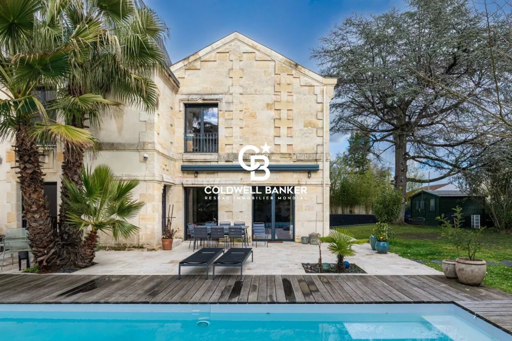 Maison à vendre Le Bouscat – pierre XIXe, 5 chambres, piscine, proche tram D