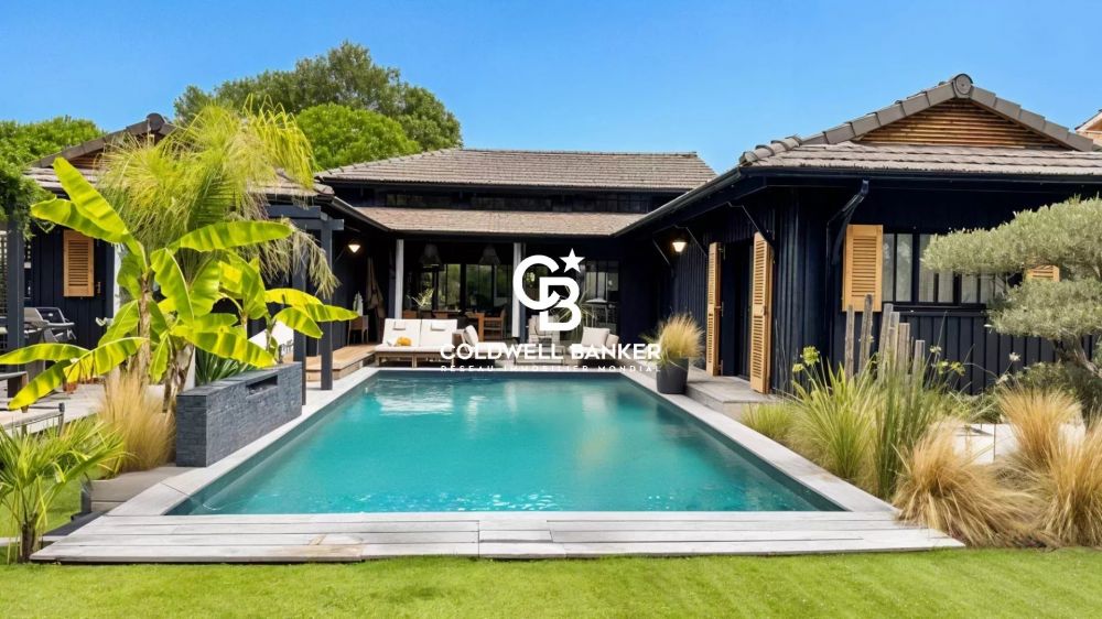 Maison à vendre à Claouey – villa bois avec piscine, 4 chambres et appartement indépendant à 300 m de la plage