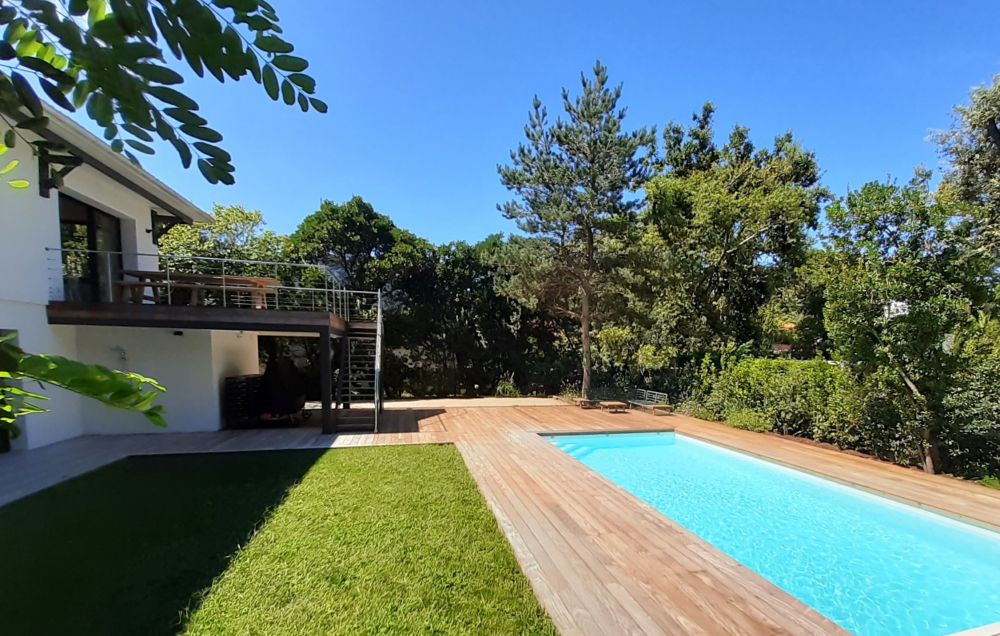 Location grande villa contemporaine 6 chambres avec piscine chauffée - Arcachon Le Moulleau